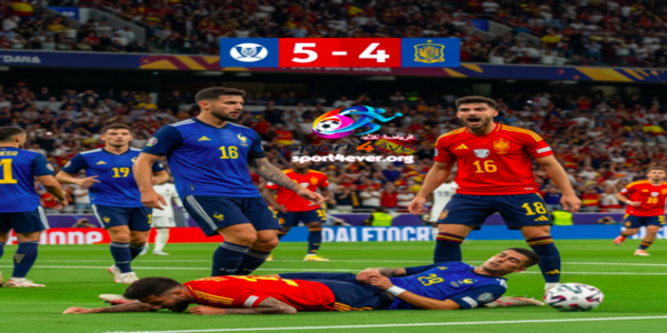 مباراة اسبانيا وفرنسا ، ملخص واهداف