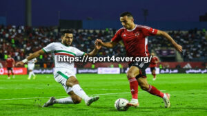 لقطة فنية لمباراة الأهلى مع طلائع الجيش في الدوري المصري مع رابط موقع الرياضة للأبد