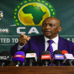 CAF President Patrice Motsepe speaking about the potential corruption investigation during his visit to Dakar, Senegal