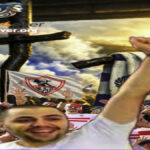 Sayed Moshagheb, the leader of Ultras White Knights, celebrating with Zamalek fans after his release from prison.