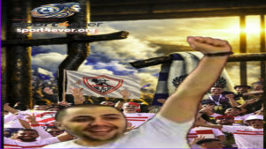 Sayed Moshagheb, the leader of Ultras White Knights, celebrating with Zamalek fans after his release from prison.
