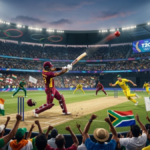 Cricket's Olympic comeback with international players competing in a T20 match inside a packed stadium