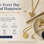 Hey Happiness jewelry with modern necklaces, earrings and rings