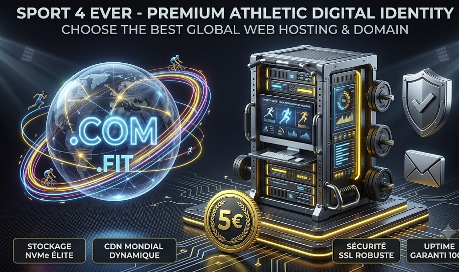 High-performance sports web hosting and professional domain infrastructure with a 5 euros offer on Sport 4 Ever.