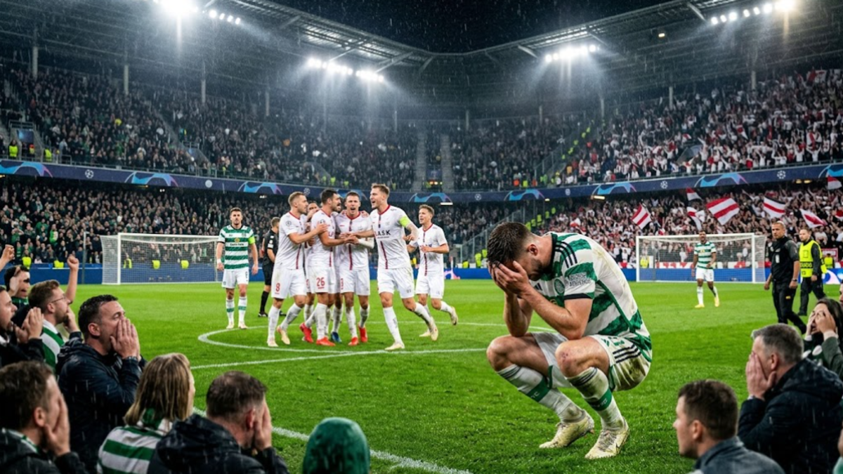Celtic Champions League collapse as LASK players celebrate dramatic comeback