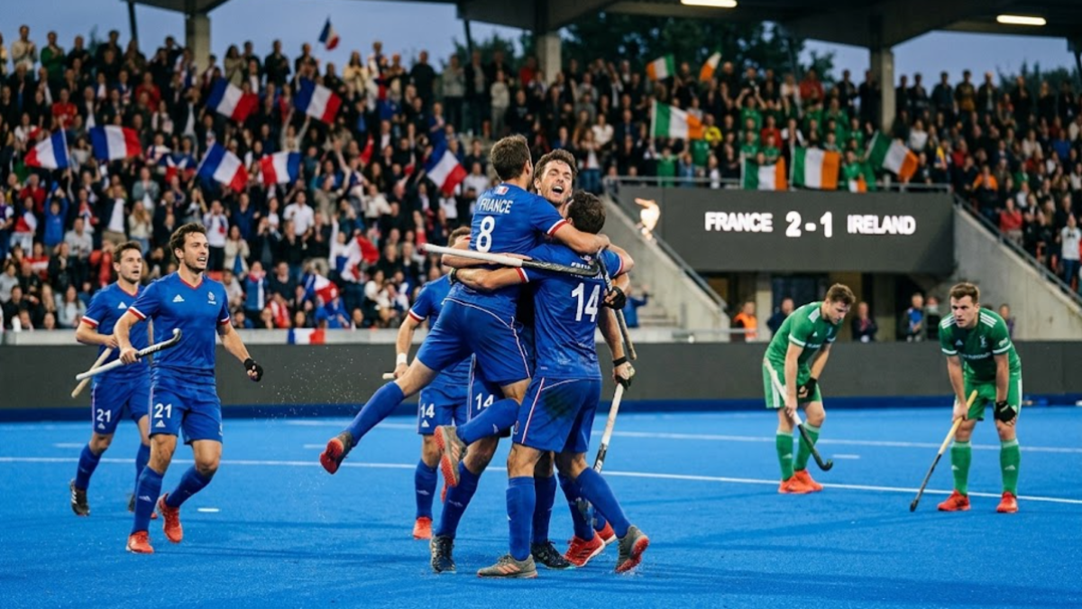 France defeats Ireland 2-1 in the Hockey World Cup in Wavre