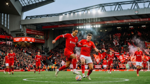 Liverpool vs Nottingham Forest at Anfield in Premier League