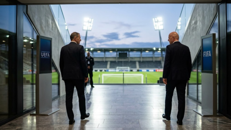 UEFA and FIFA leadership tensions surrounding Gianni Infantino and football governance.